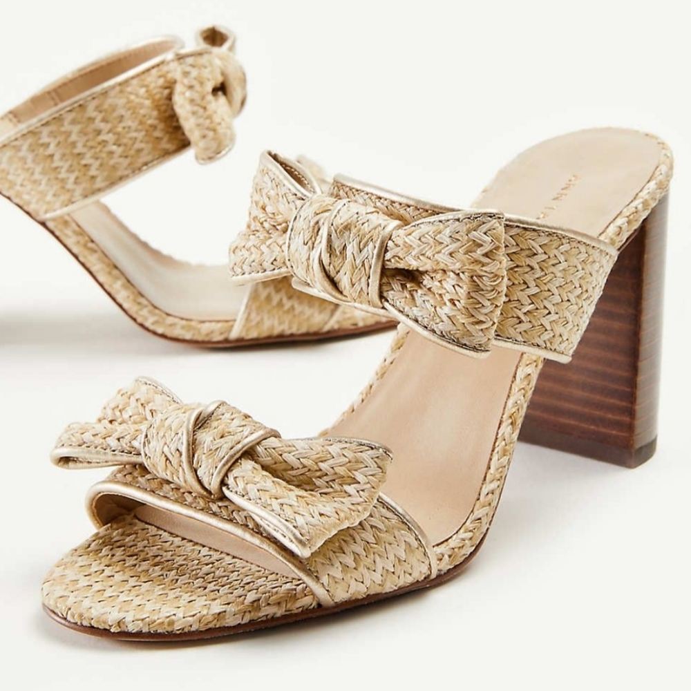 Ann Taylor Janie Woven Bow Heels Size 9.5 Shoe